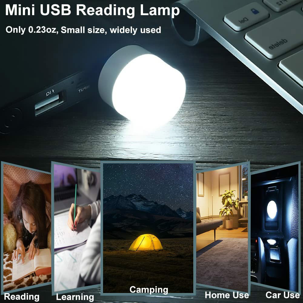 Portable Mini USB LED Lights White USB Lamp LED Night Light