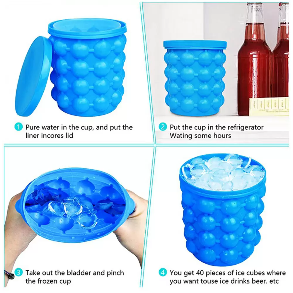 Ice Cube Making Mold and Storage Box with Lid Portable in 2023