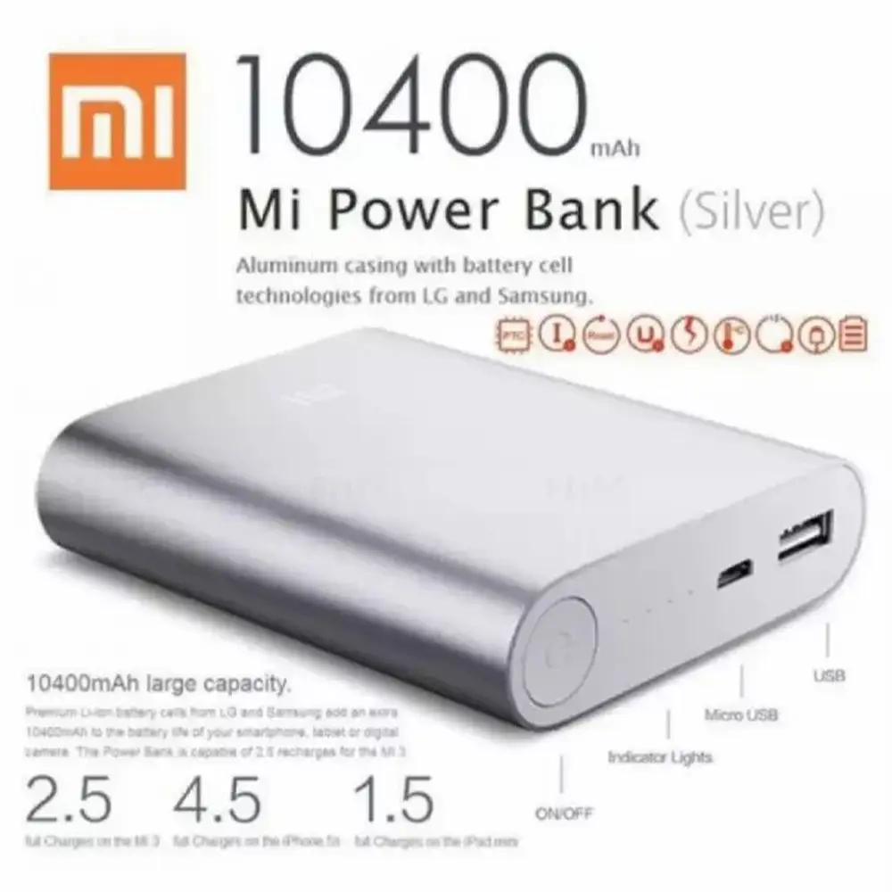 MI Power Bank 10400mah Portable Charger Xiaomi (10)