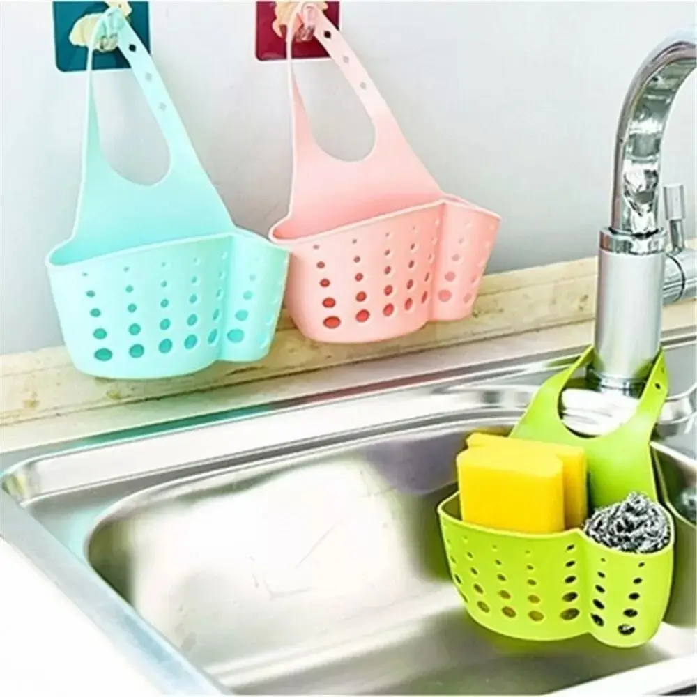 Silicone Sponge Holder Shelving Rack Hanging For Kitchen Bathroom