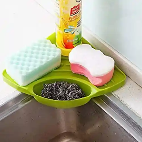 Soap And Sponge Holder Multipurpose Wash Basin Storage Kitchen Sink Triangle Shelf (8)