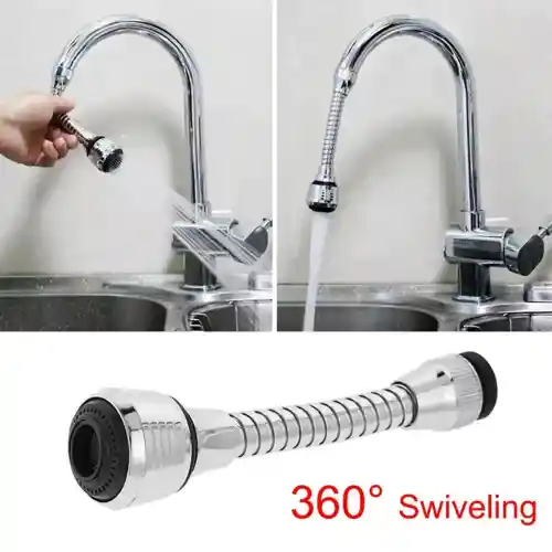 Stainless Steel 360 Degree Rotatable Water Saving Faucet Tap Water Faucet Bubbler Aerator (1)