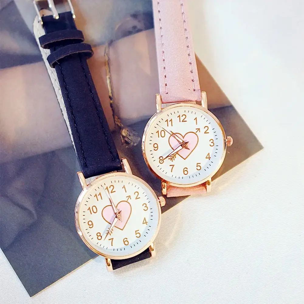 Love Heart Wrist Watches for Women Analog Display Women Watch (2)