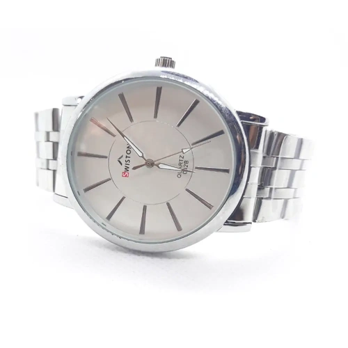 Men’s Stainless Steel Silver Quartz Casual Watch (1)