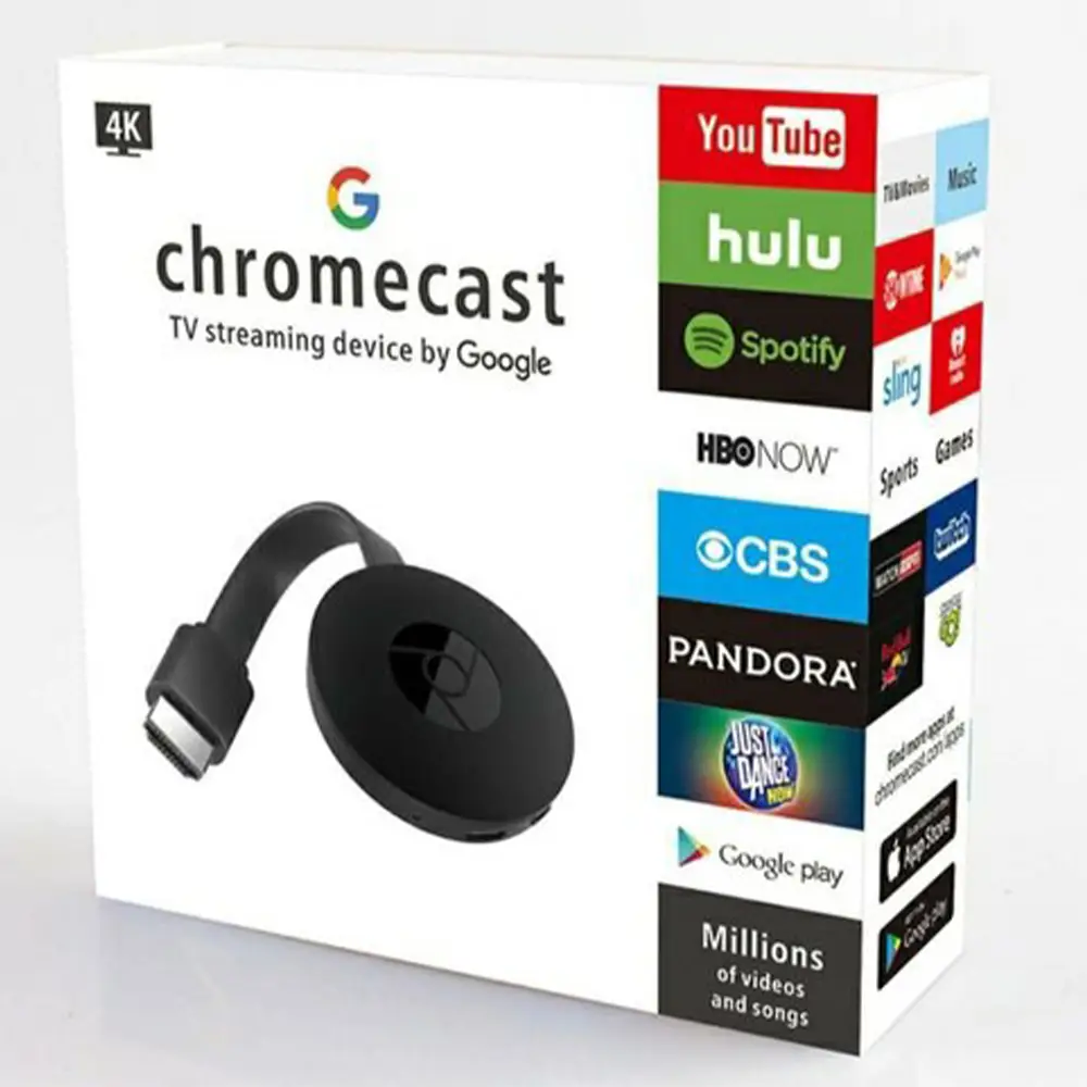 Google Chrome Cast 3rd Generation Chromecast Dongle WiFi Streamer 4K Chromecast Ultra HD Receiver TV Dongle