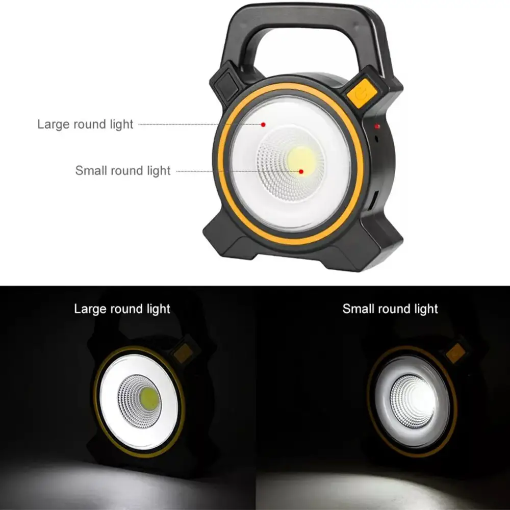 Solar & Rechargeable COB LED USB Rechargeable Work Light Emergency Lamp Torch (15)