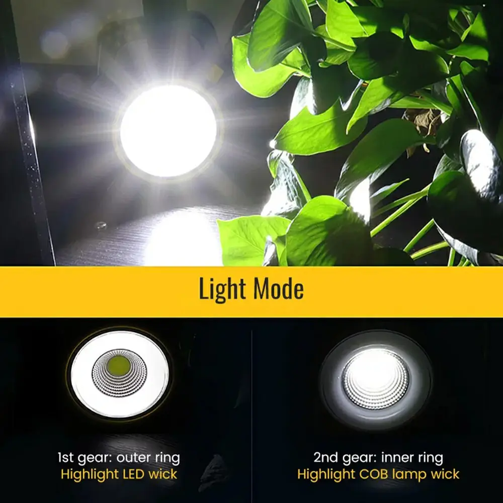 Solar & Rechargeable COB LED USB Rechargeable Work Light Emergency Lamp Torch (18)