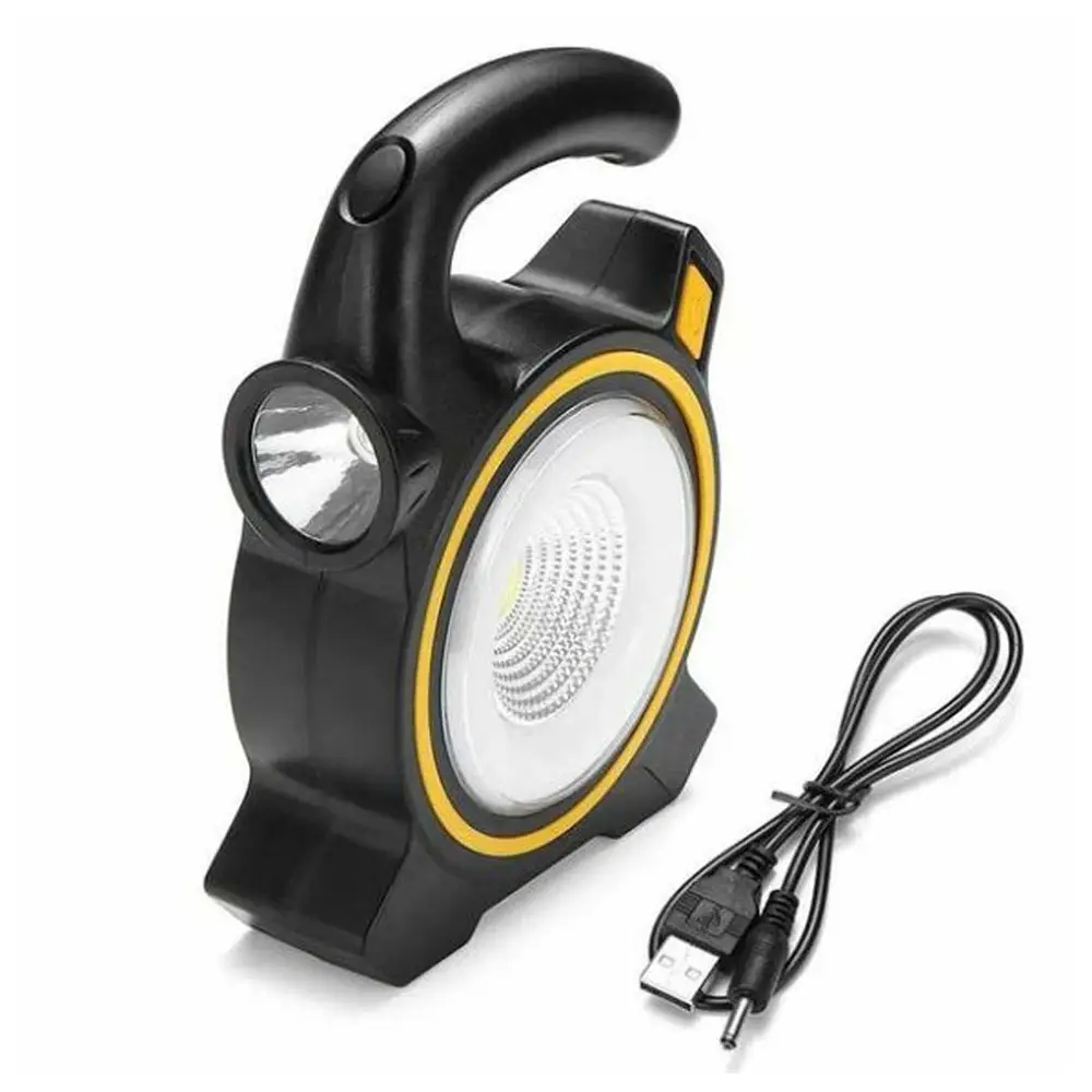 Solar & Rechargeable COB LED USB Rechargeable Work Light Emergency Lamp Torch (6)