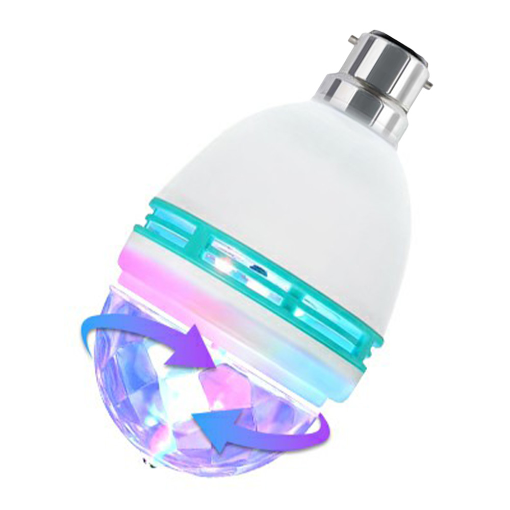 RGB Color Rotating Disco Bulb Multi Colour Light Projector LED Party Bulbs Colored Strobe Bulb (10)