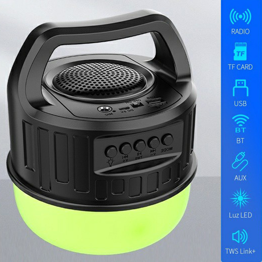 ZQS1450 Rechargeable Portable Lamp with Super Bass Bluetooth Speaker Rechargeable Light SD Card, USB, Mic, TWS Support