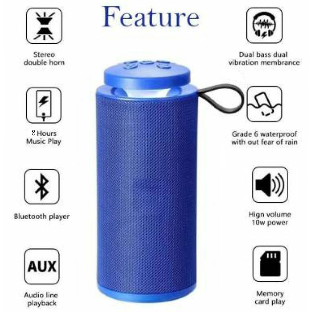 GT-112 Portable Wireless Bluetooth Speaker Big Bass Sound with SD, USB, AUX & FM Support