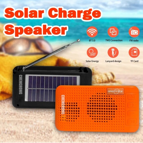 GTS-1602 Solar Rechargeable FM Radio with Bluetooth, USB, SD Card Supported