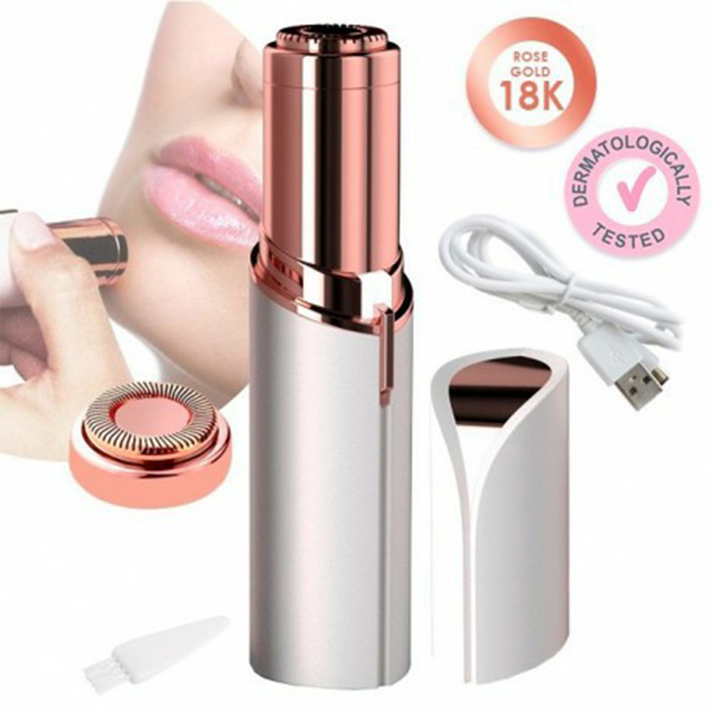 18k Gold Plated Rechargeable Flawless Eyebrow Hair Remover Epilator Facial Hair Remover Shaver Trimmer (5)