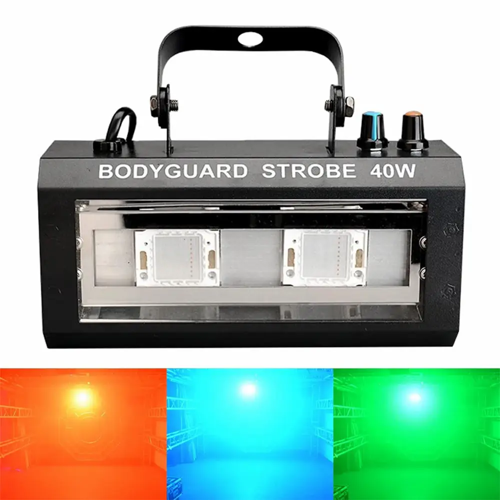 40W RGB Soundcontrol Stage Light Dj Disco Flash Light Christmas Projector Stroboscopes Lamp Strobe Lights