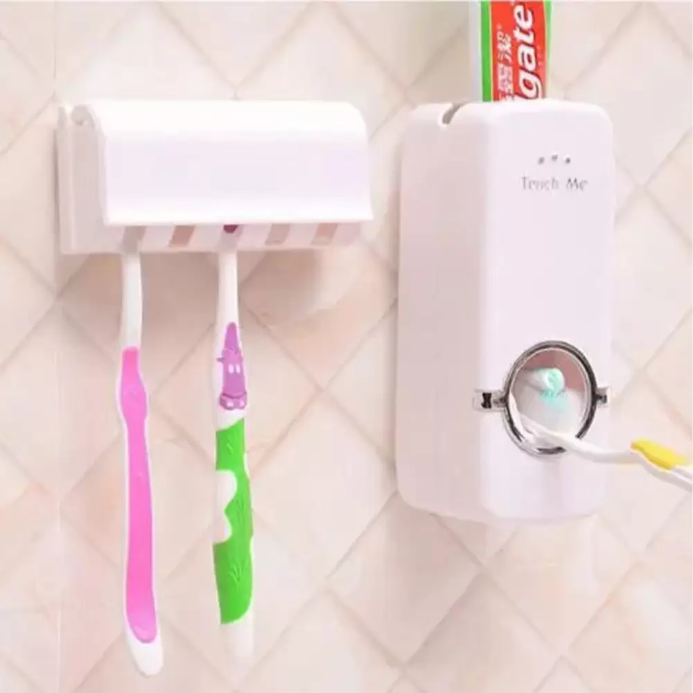 Automatic Toothpaste Dispenser With Toothbrush Holder (3)