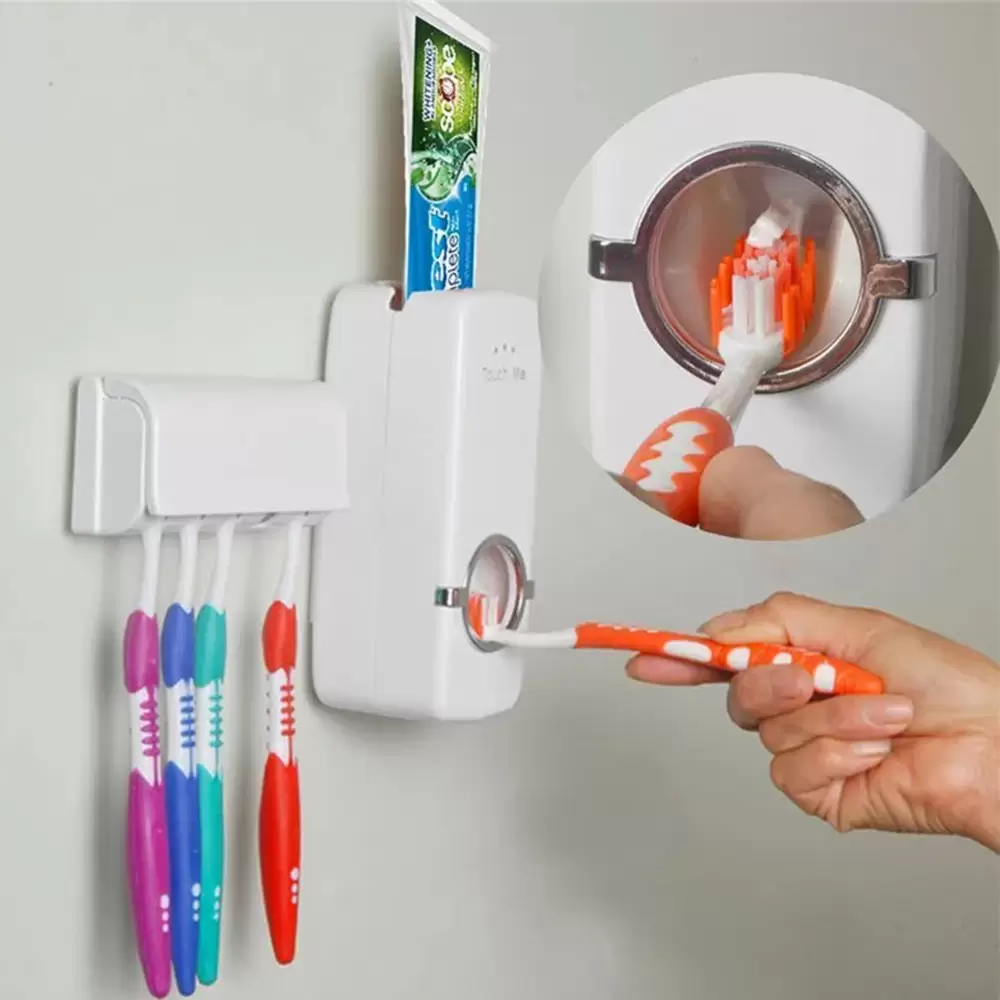 Automatic Toothpaste Dispenser With Toothbrush Holder (4)