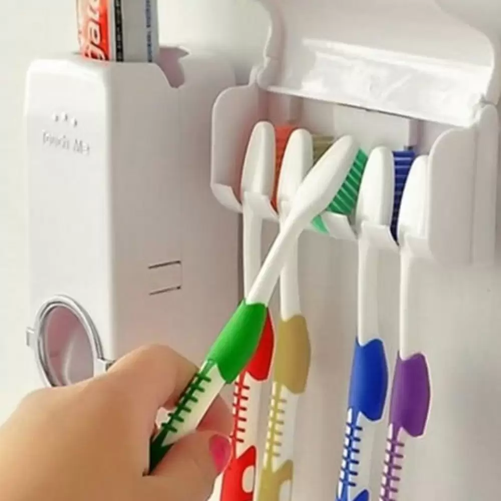 Automatic Toothpaste Dispenser With Toothbrush Holder (6)