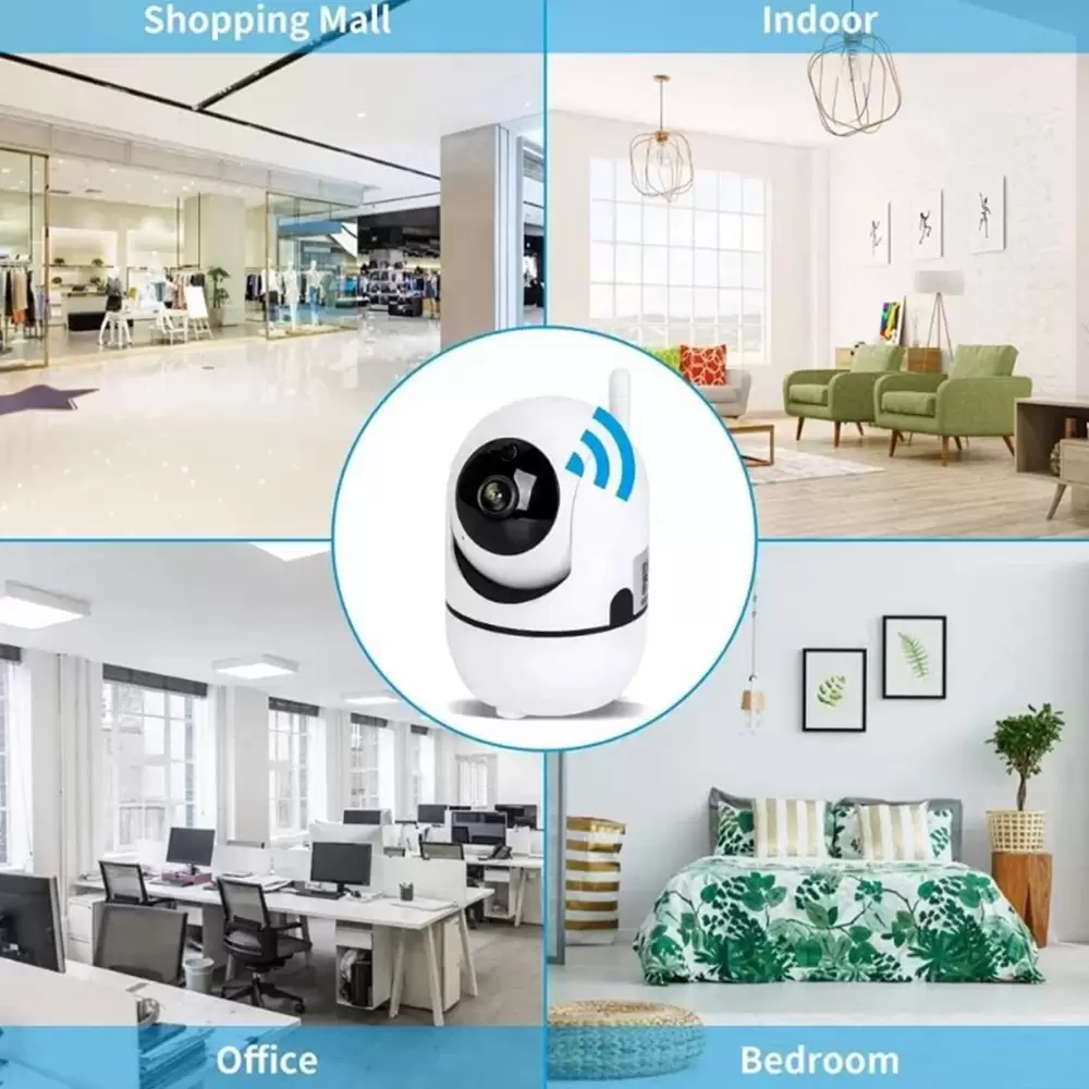 Wireless Wifi IP Camera Mini CCTV Camera SD Card Supported Night Vision Motion Tracker & Two-Way Audio (1)