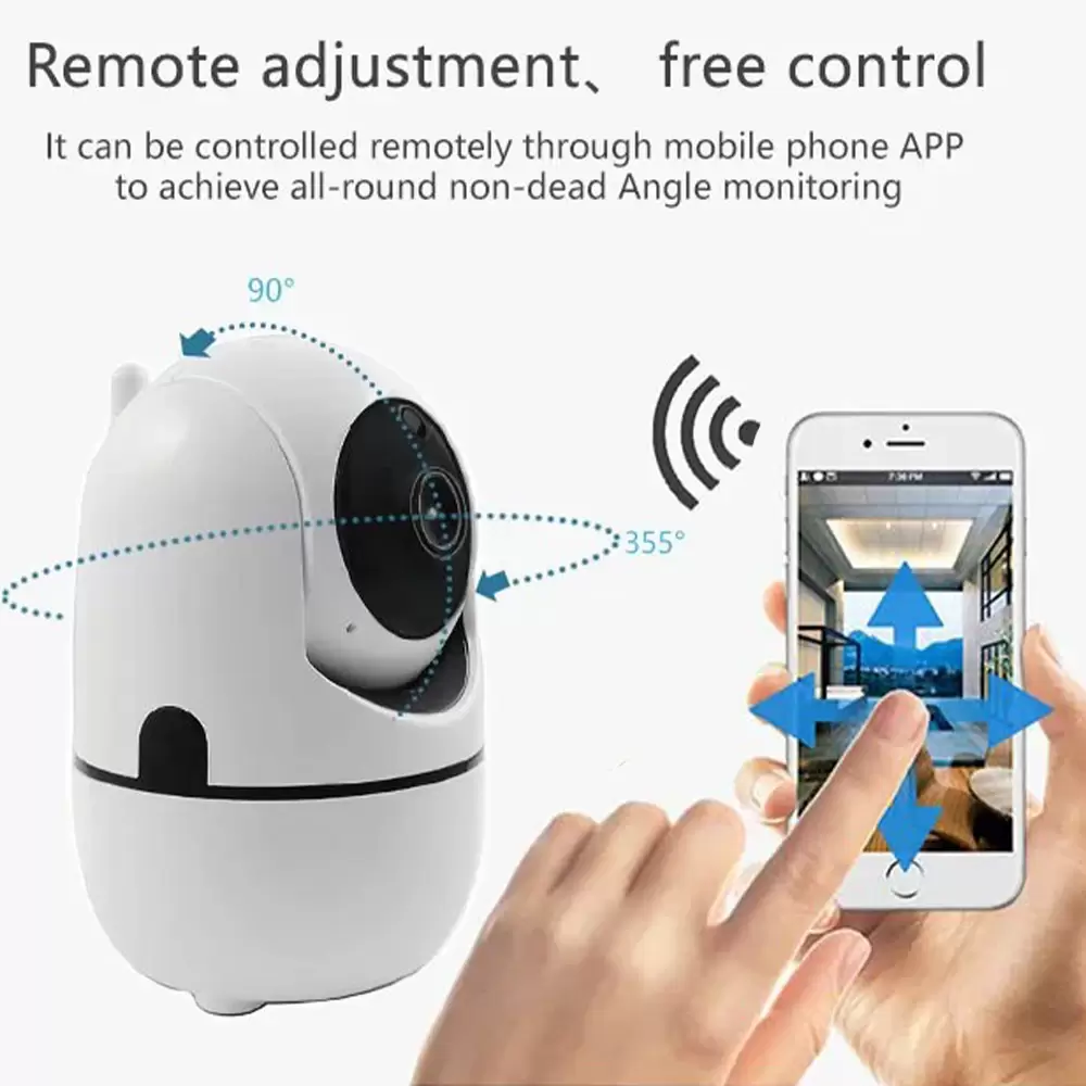 Wireless Wifi IP Camera Mini CCTV Camera SD Card Supported Night Vision Motion Tracker & Two-Way Audio (6)