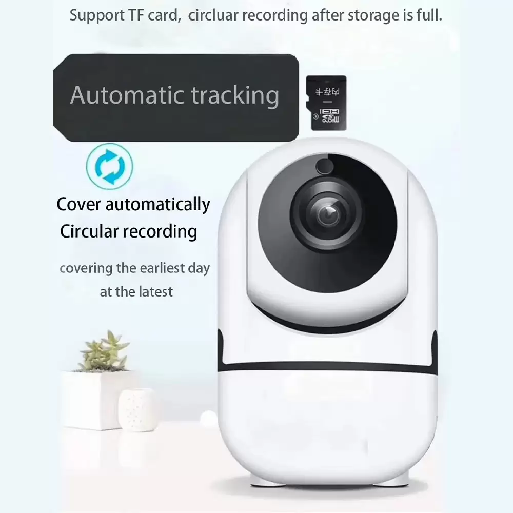 Wireless Wifi IP Camera Mini CCTV Camera SD Card Supported Night Vision Motion Tracker & Two-Way Audio (8)