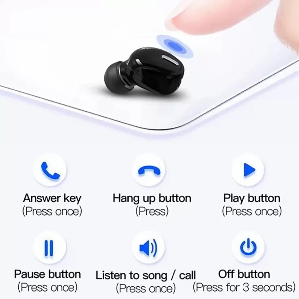 Mini Bluetooth 5.0 In-Ear Single Earphone Wireless Headset With Mic For All Phones (2)