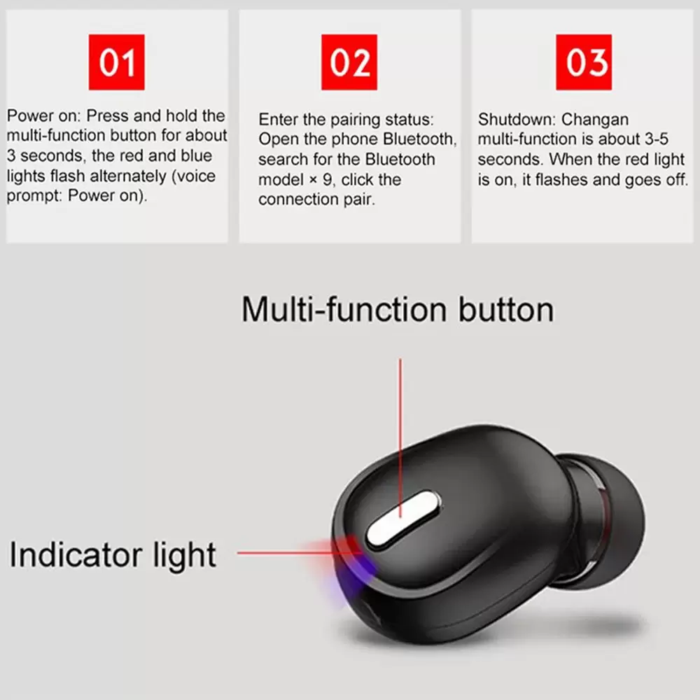 Mini Bluetooth 5.0 In-Ear Single Earphone Wireless Headset With Mic For All Phones (7)