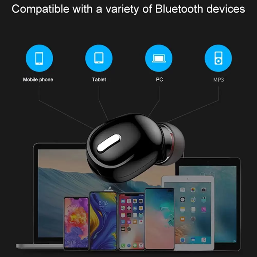 Mini Bluetooth 5.0 In-Ear Single Earphone Wireless Headset With Mic For All Phones (8)