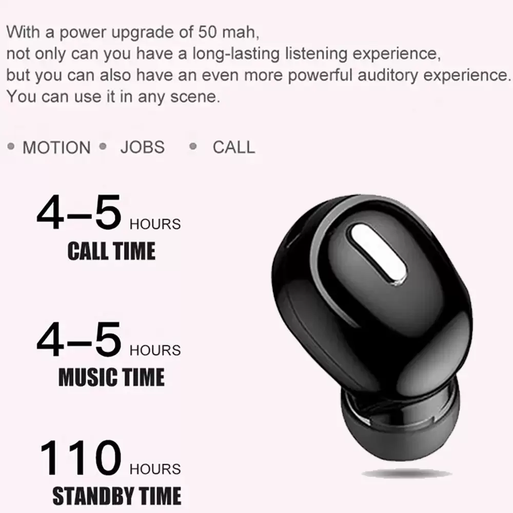 Mini Bluetooth 5.0 In-Ear Single Earphone Wireless Headset With Mic For All Phones (9)