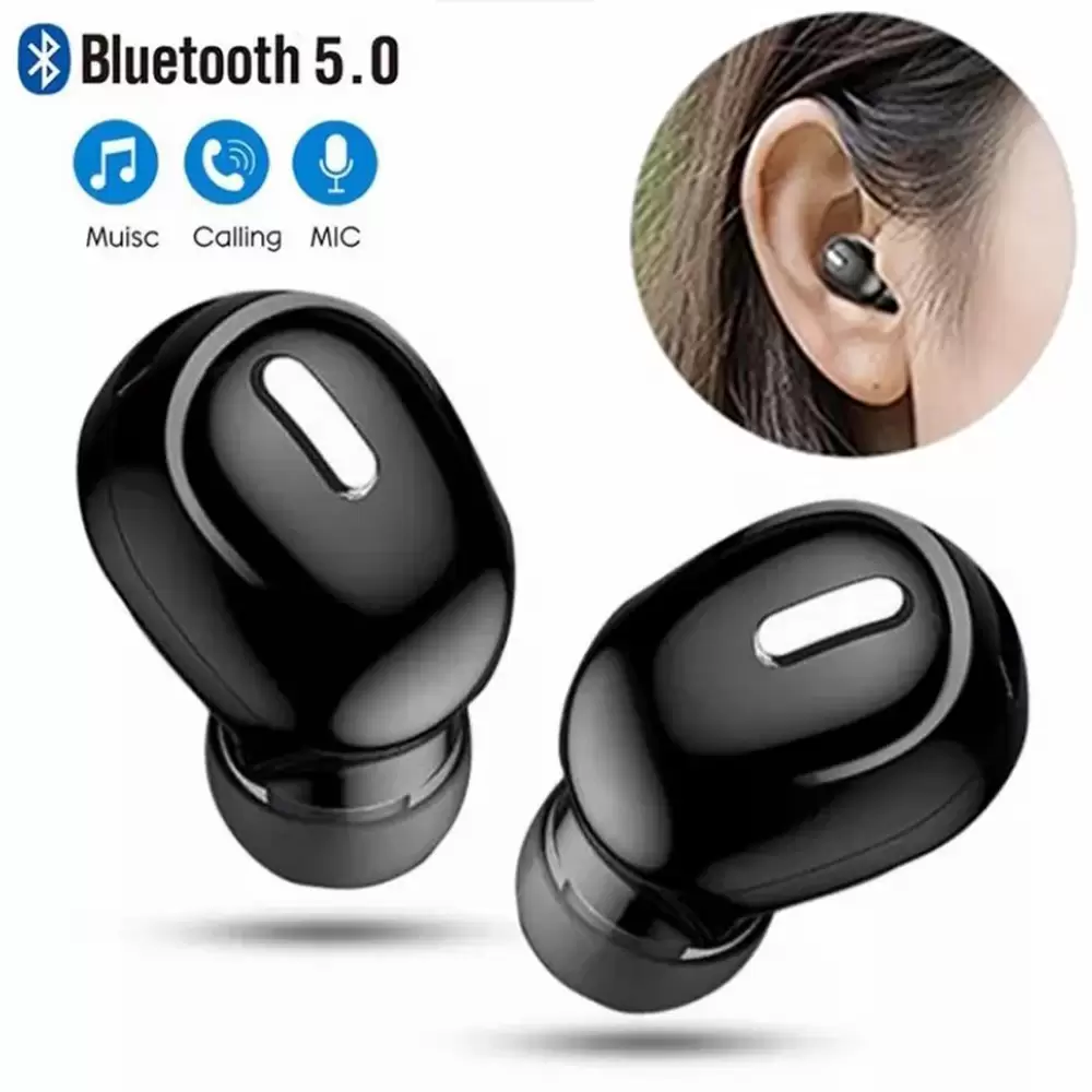 Mini Bluetooth 5.0 In-Ear Single Earphone Wireless Headset With Mic For All Phones