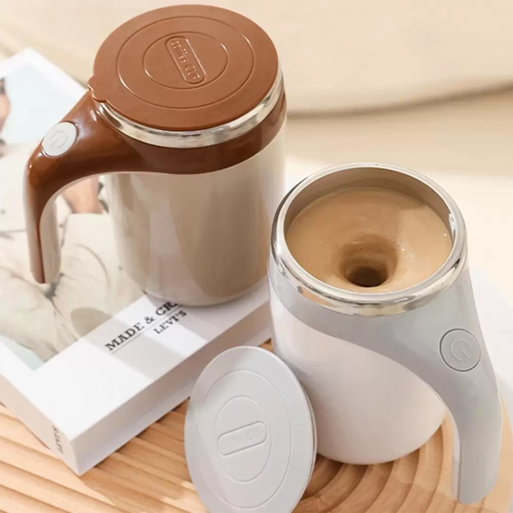 Rechargeable Automatic Magnetic Stirring Mug With Lid Electric High Speed Mixing Cup Tea Coffe Mixer